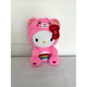 Hello Kitty and Friends x‎ Care Bears Cheer Bear super soft plush pink Sanrio